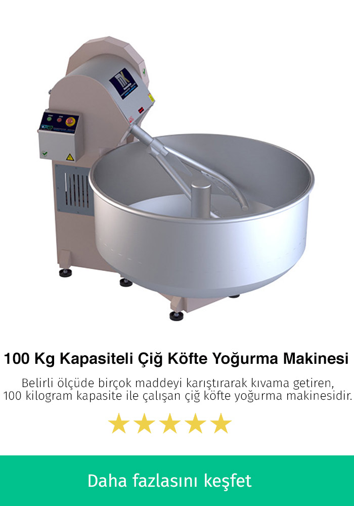 100 Kilogram Kapasiteli Çiğ Köfte Karma Makinesi