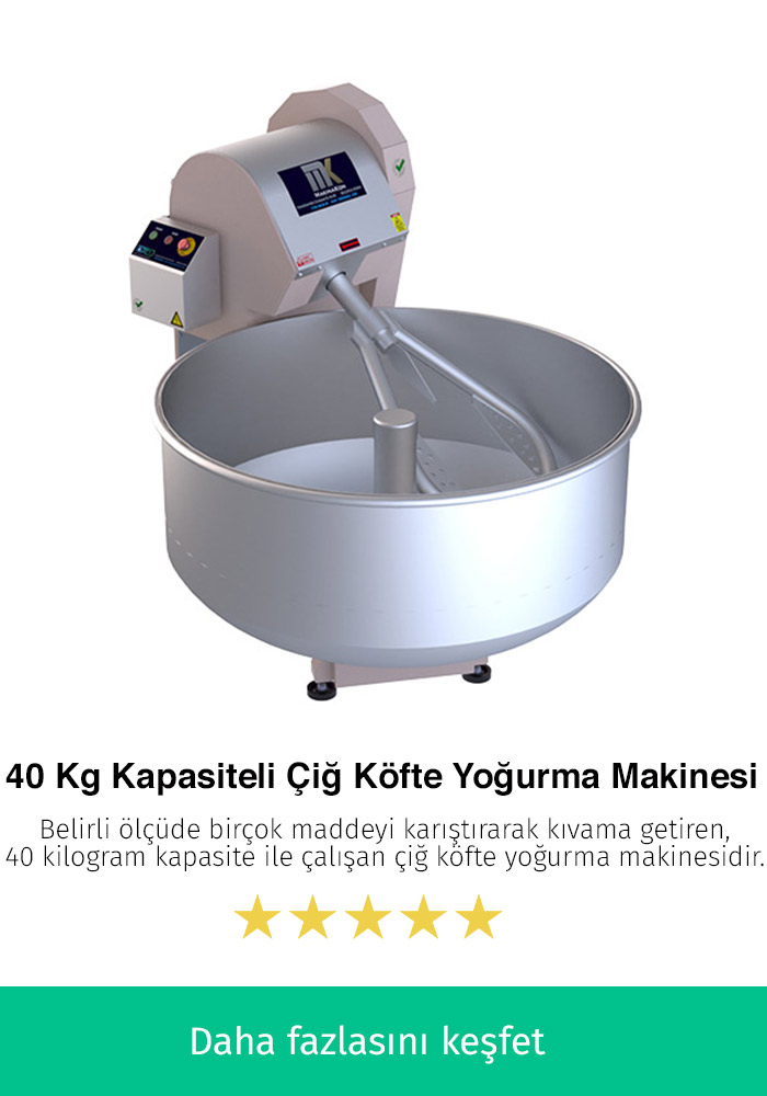 40 Kilogram Kapasiteli Çiğ Köfte Makinesi