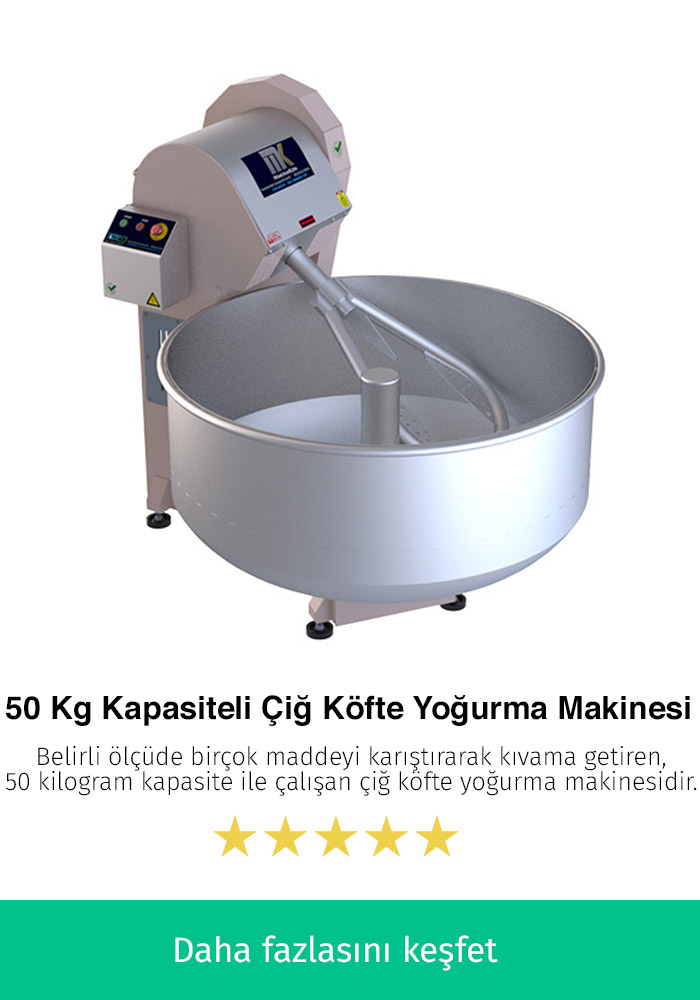 50 Kilogram Kapasiteli Çiğ Köfte Makinesi