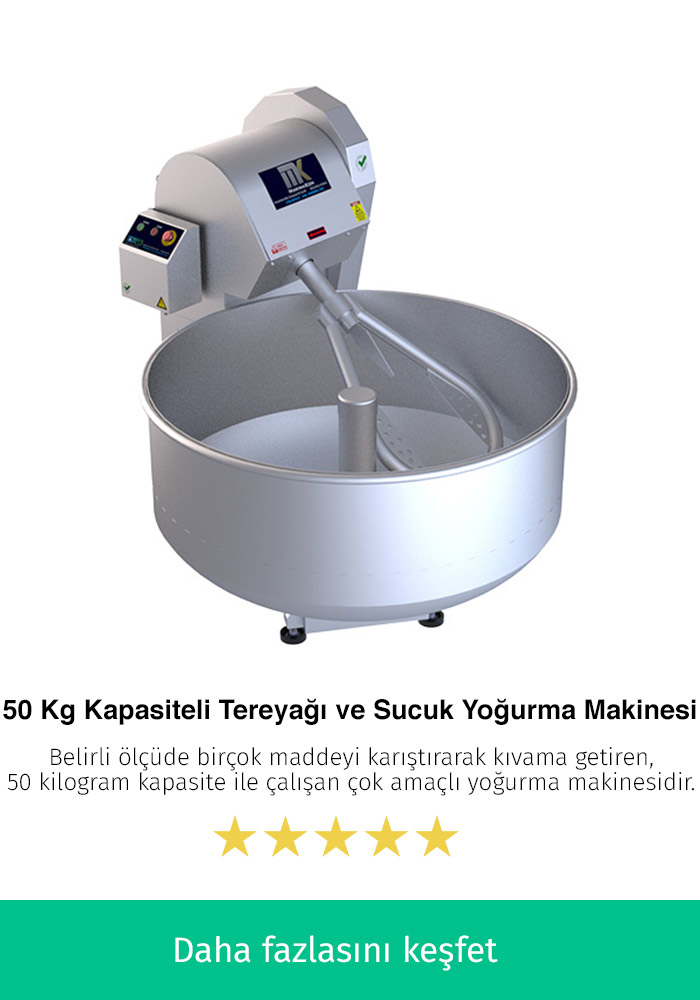 50 Kilogram Kapasiteli Tereyağı ve Sucuk Makinesi