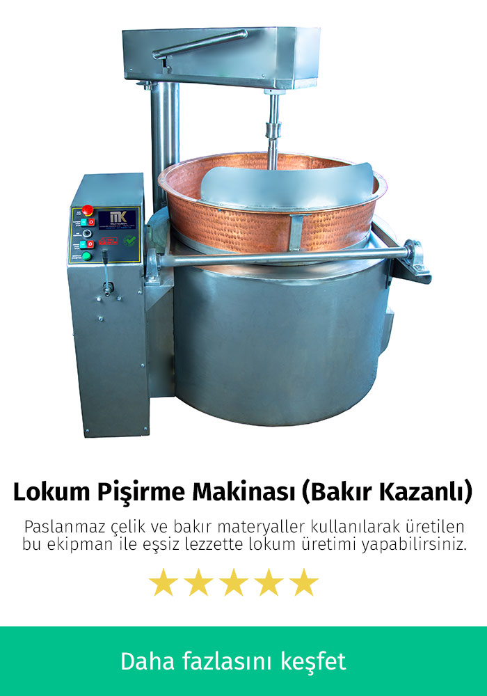 Lokum Pişirme Makinası (Bakır Kazanlı)